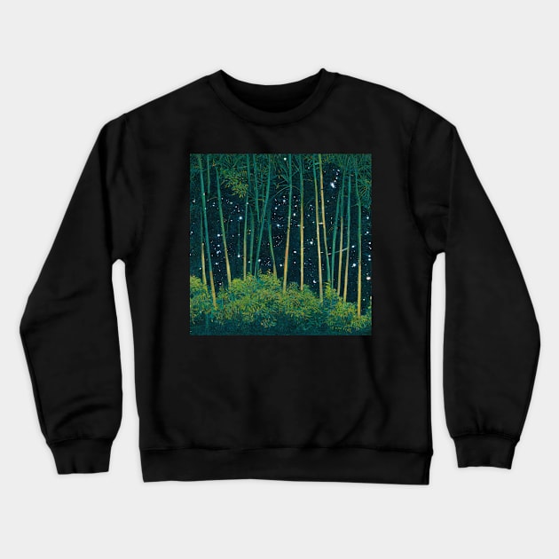 A forest of bamboo and stars Crewneck Sweatshirt by etherElric